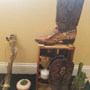 Cuadra python snake cowboy boots brown,10